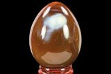 Colorful, Polished Carnelian Agate Egg - Madagascar #134552-1